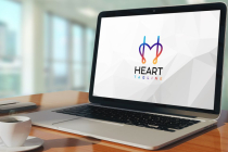 Letter H Heart Logo Screenshot 3