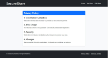 Secure Text and Link Sharing Platform Screenshot 4