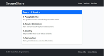Secure Text and Link Sharing Platform Screenshot 5